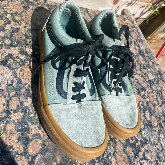 rare vans old skool - seafoam green black and brown gum - unisex - Picture 4 of 6